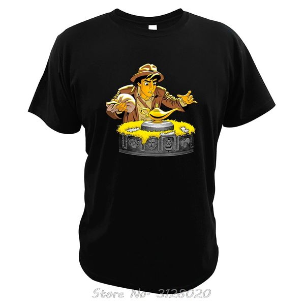 

genie t shirt aladdin find the magic lamp tees orinality well known childhood cartoon t-shirt men cotton tshirt