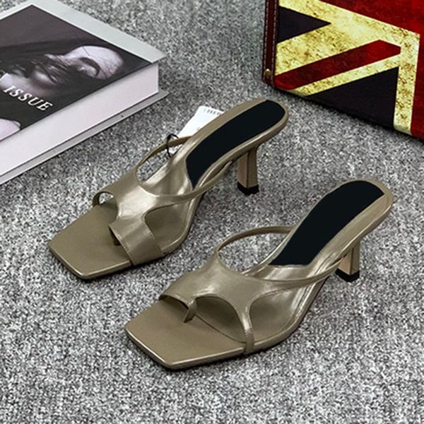 

fashion female sandals summer thin heels women sandals open toe zapatos de mujer leather high heels shoes women, Black