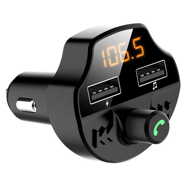 

cgjxst66 car bluetooth 5 .0 fm transmitter wireless handsaudio receiver auto mp3 player 2 .1a dual usb fast charger car accessories