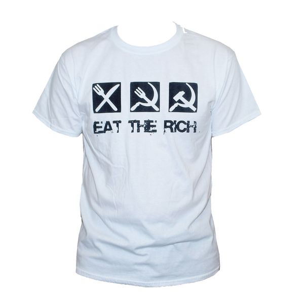 

2019 design бесплатная доставка class war eat the rich футболка политическая панк graphic tee printed s m l xl xxl печати вокруг шеи человек