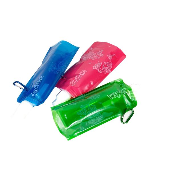 

480ml kettle water bottle ice pack random color reusable folding camping outdoor