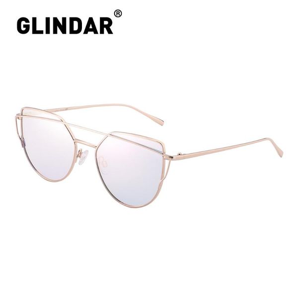 

glindar vintage women cat eye sunglasses 5 candy color retro sun glasses for women uv400, White;black