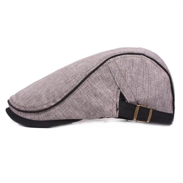 

new vintage men twill cotton linen baseball cap adjustable beret dad hat sunhat thin classic retro outdoor comfortable caps, Blue;gray