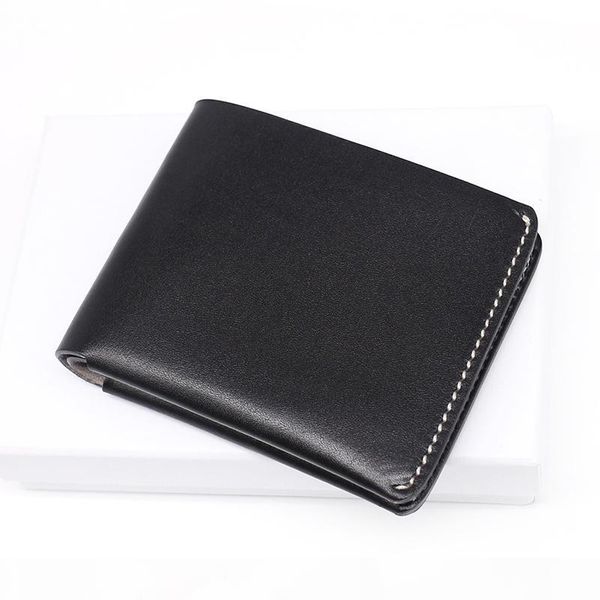 

2020 fashion genuine leather men wallet leisure women wallet leather purse for men card holders wallet c6210, Red;black
