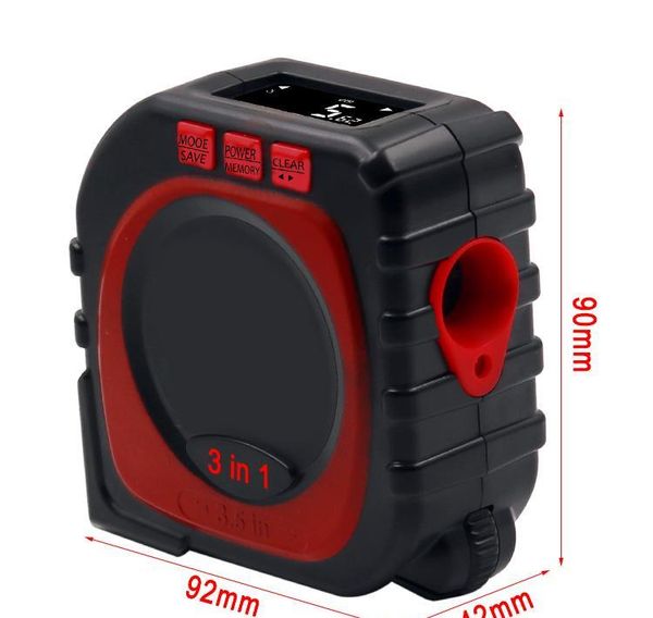 

gauge infrared meter laser multi-function digital tool distance tape cord measuring range 3-in-1 finder roll measure mode tool yvsom