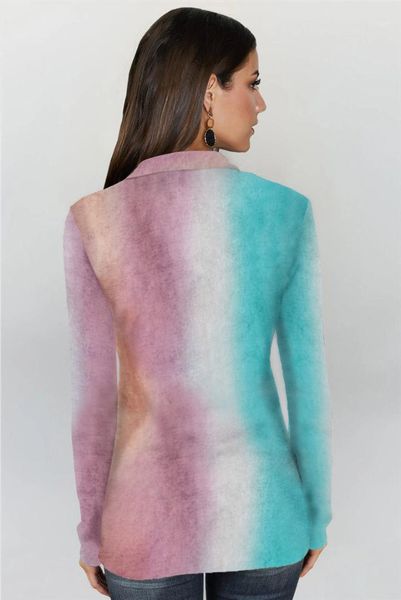 

v neck small zipper sweatshirts casual female clothing autumn womens designer hoodie tie dye contrast color, Black