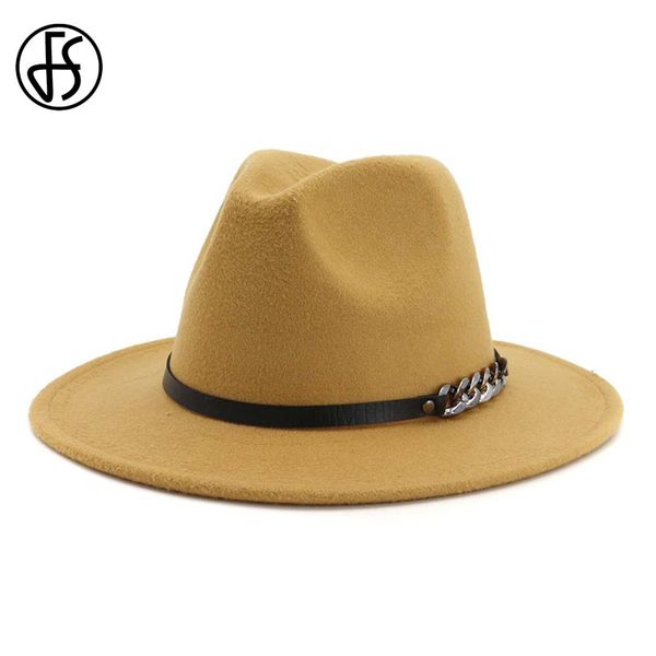 

fs womens felt hat winter fedora hats imitation woolen panama trilby cap classic british autumn lady jazz streetwear for men, Blue;gray