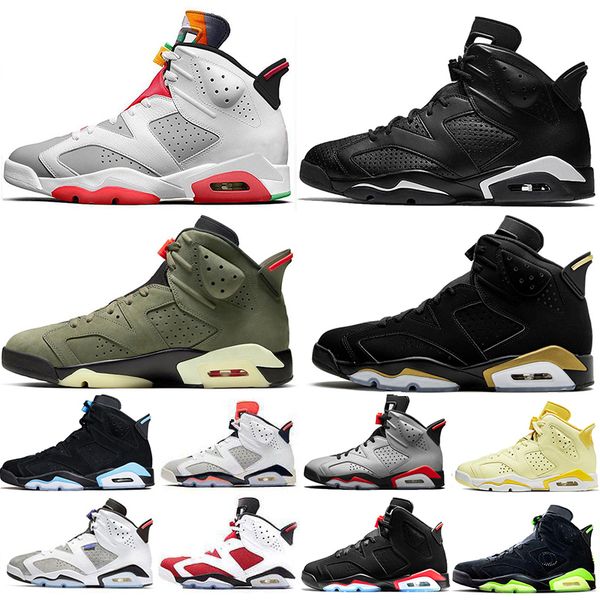 

new style hare dmp chaussures 6 6s men basketball shoes travis scotts medium olive yellow cactus jack women trainers sports zapatos sneakers
