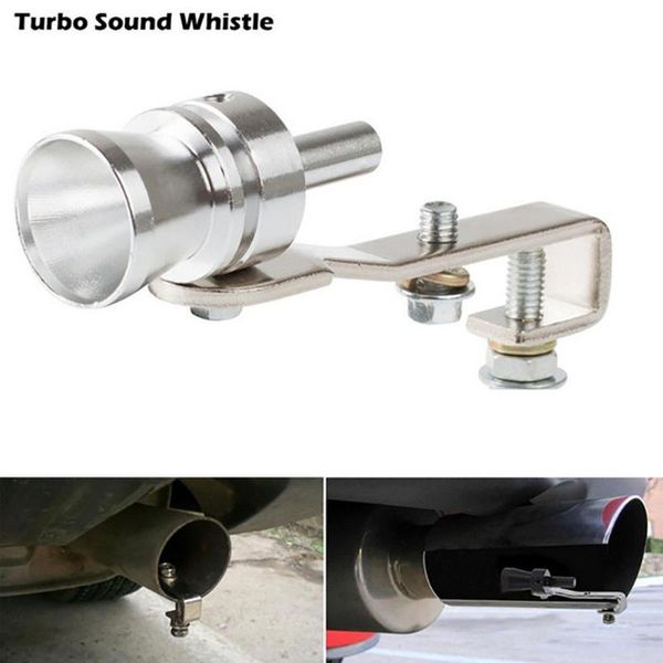 

universal car turbo sound simulator muffler silver s/m/l/xl fit for motorcycle/car straight muffler