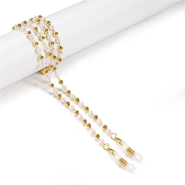 

pearl gold silver beads link chain eyeglasses chains for reading glasses cord sunglasses strap holder neck band accessories