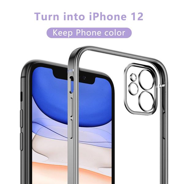 

new iphone 11 mobile phone case 11pro max xs xr 7 8 6 se tpu transparent straight edge mobile phone case liquid silicone mobile phone case
