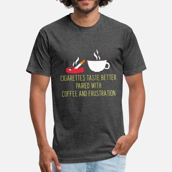 

smoking cigar coffee frustration smoker cool gift t shirt men printed tee shirt round collar vintage fit new style summer style shirt