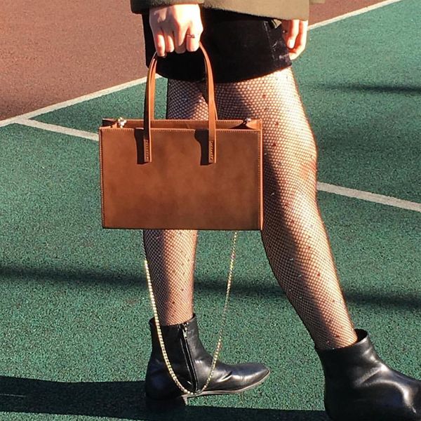 

chic bag female patent leather pu hand bag korea retro shoulder leather chain crossbody bags for women