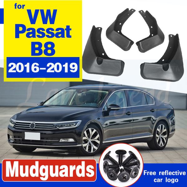 

4 pcs for volkswagen vw passat b8 2016~2019 car mudflap fender mud guard flaps splash flap mudguards accessories 2016 2017 2018