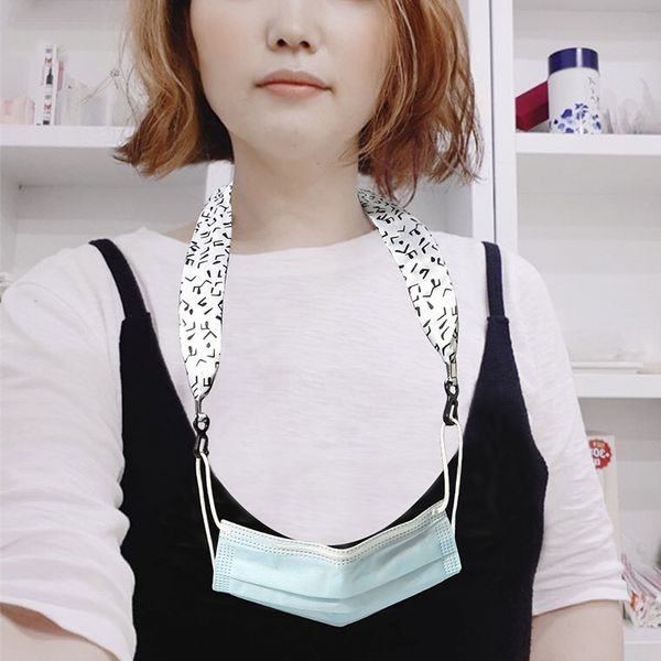 

sunglasses frames face mask hanging hook lanyard rope storage handy convenient holder antilost antidrop neck rop, Silver