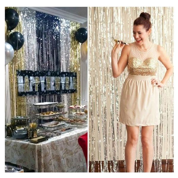 

gold birthday curtain sequin curtains tinsel curtain wedding decoration backdrop birthday party p curtains wedding decor