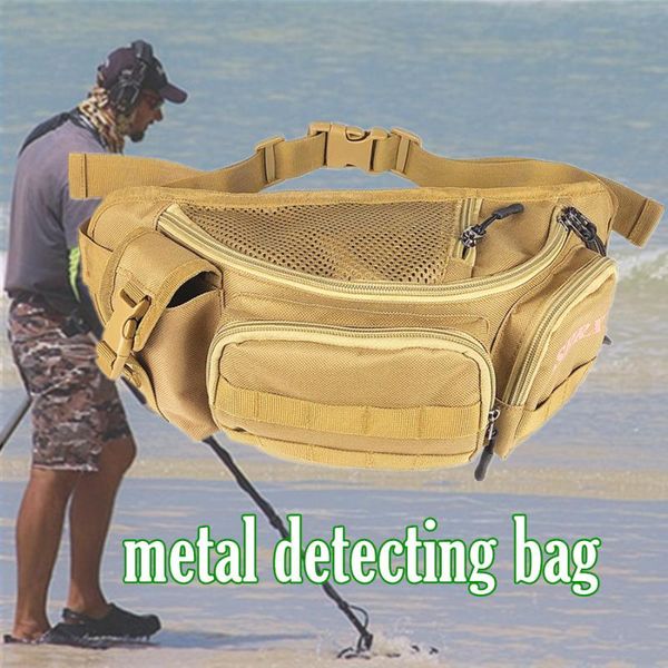 

metal detectors multifunctional outdoor waist bag portable lure pack messenger pole package fishing tackle detecting