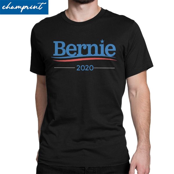 

мужские футболки bernie sanders 2020 кампания hipster чистый президент хлопок тис выборы политика футболка crew neck одежда 6xl