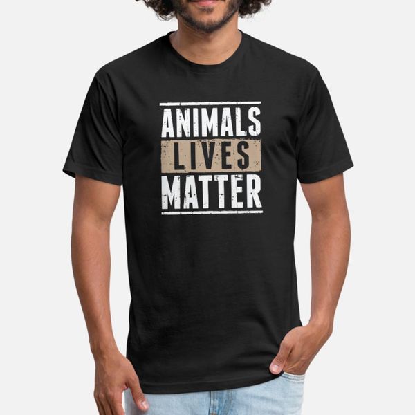 

animals lives matter t shirt men knitted tee shirt round neck fit interesting fashion summer style standard shirt