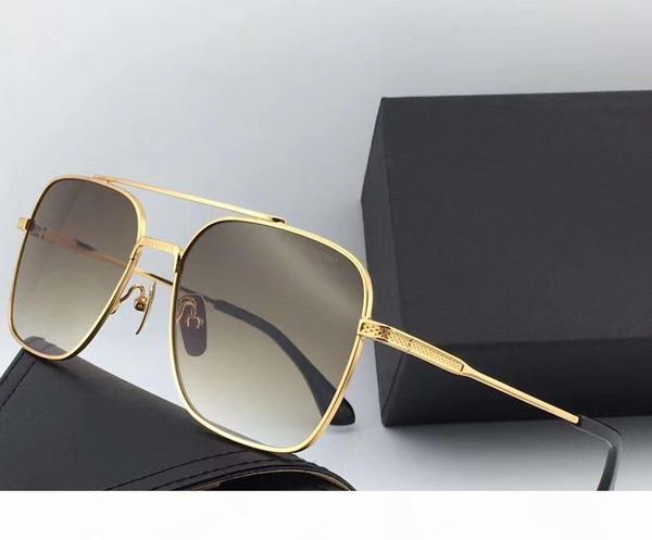 

square pilot sunglasses metal gold brown shades sonnenbrille des lunettes de soleil designer sunglasses for men shades new with box, White;black