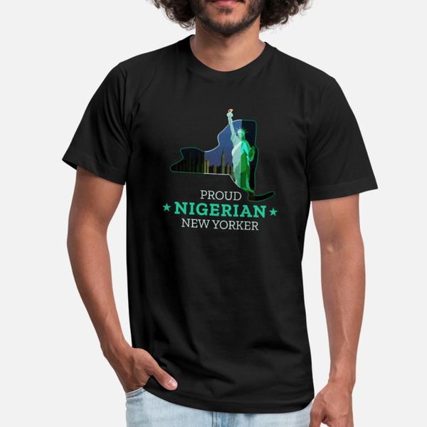 

proud nigerian new yorker new york state t shirt men print short sleeve s-3xl family fitness authentic spring kawaii shirt