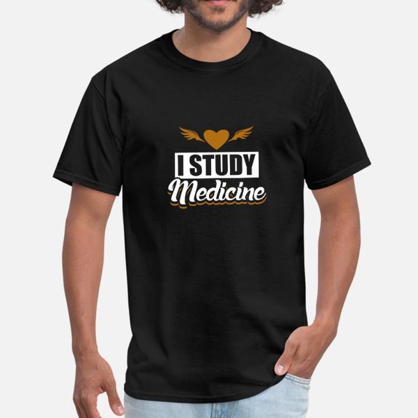 

i study medicine gift med doctor birthday t shirt men design cotton s-3xl outfit cute building summer natural shirt