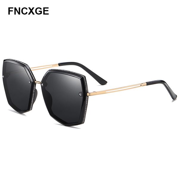 

sunglasses women's polarized women sun glasses square vintage retro goggle for ladies oversized driving travel uv400, White;black