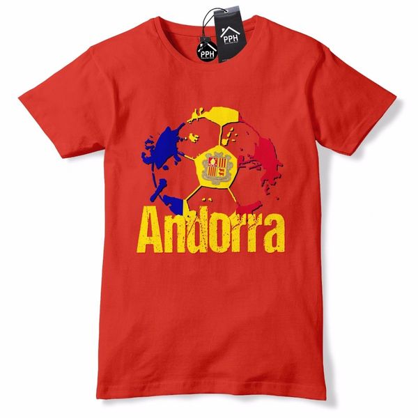 

summer mens print t-shirt andorra footballer shirt futbol d'andorra red white t shirt jersey mensdesign a shirt