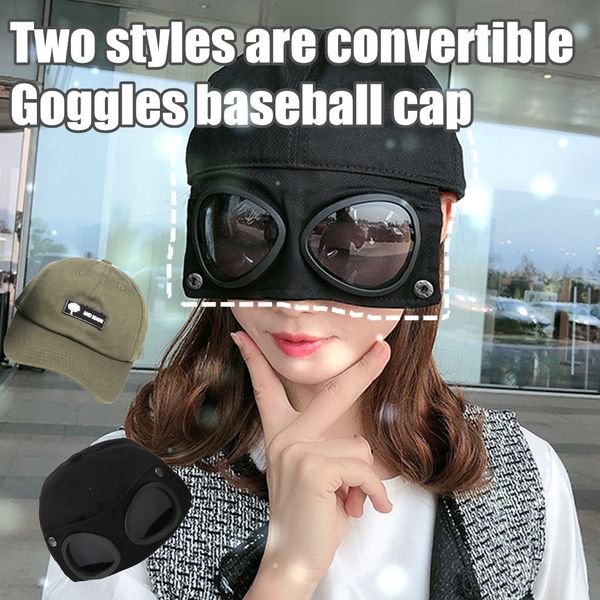 

два разных способа носить защитные анти-вертельное очки и anti-fog бейсболки вс hat регулируемый подходящее рыболова hat, Yellow