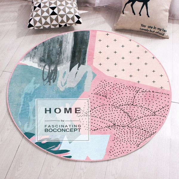

carpets modern round carpet computer chair cushion kids room 3d printing pinnk girl bedroom floor mat living decoration rug