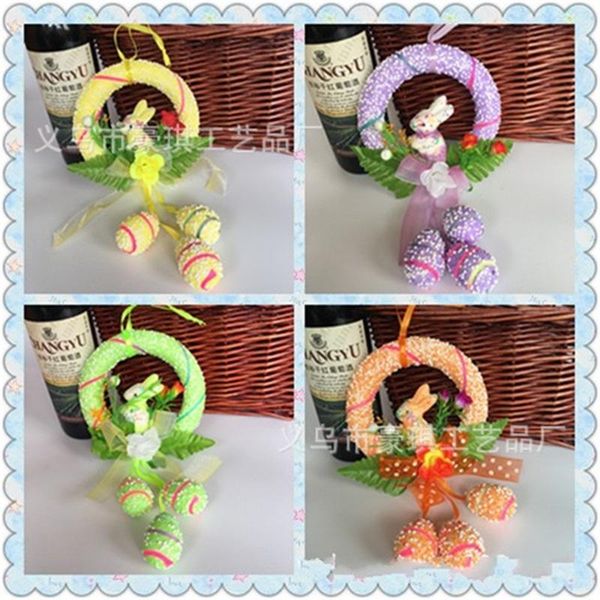 

creative easter egg rabbit hanging ornament hand made party kindergarten school novelty pendant cute arts and crafts 8 5hq z