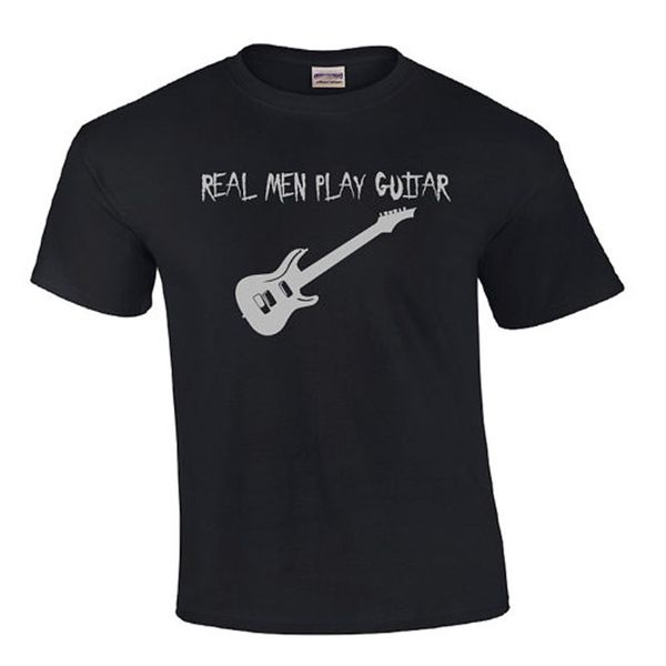 

drop shipping men brand t shirt real men guitar | electric guitar t-shirt summer casual fashion mens tshirt cotton cool tee