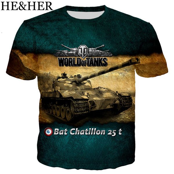 

game world of tanks anime 3d print shirts horror humor oversized men clothing