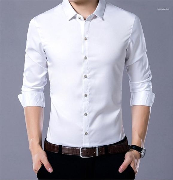 

long sleeve boy designer business mens shirts turn down collar panelled mens casual slim, White;black