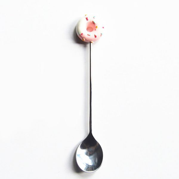 

candy cartoon doughnut stainless steel spoon kitchen safe fork dessert ice cream