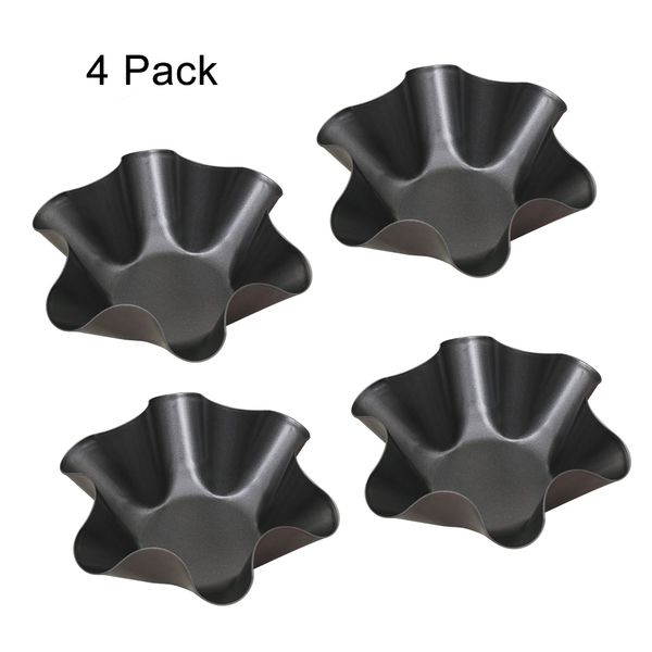 

4pcs 6inch non stick taco tortilla pan bowl salad shell mold home baking shell bowl