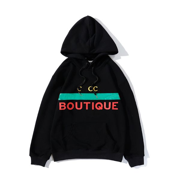

2020 new arrival men's hoodie sweater autumn/winter fashion letter print trend ladies pullover hoodie cotton blend size s-2xl, Black