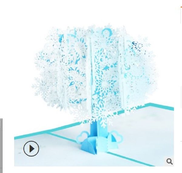 

2020 creative 3d christmas cards white snow three dimensional christmas card handmade paper christmas card