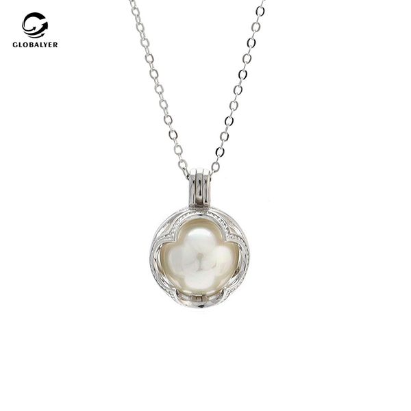 

silver jewelry style european and american new cage pendant s925 sterling silver diy pearl accessories gifts for ladies