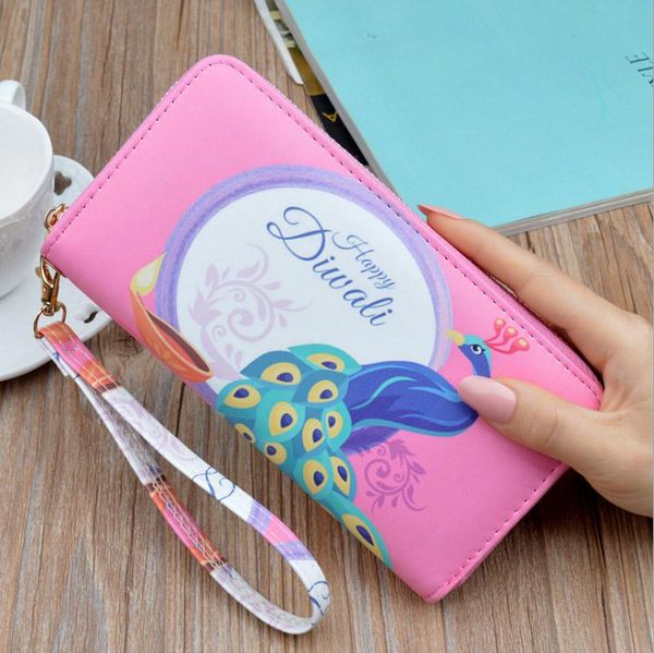 

long clutch zipper korean printing fashion student wallet mobile phone bag factory direct sales wallet f901