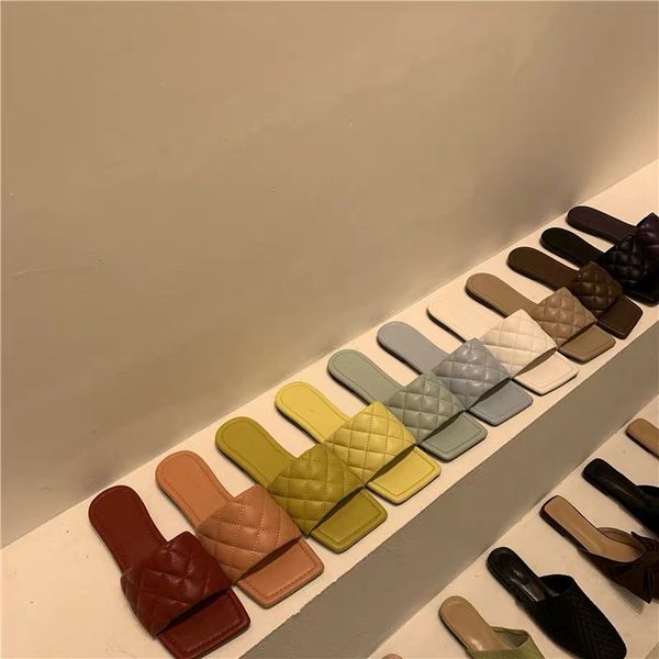 

2020 new summer slippers females weave leather women sandal open toe flat casual slides shoes outdoor beach ladies flip flops, Black