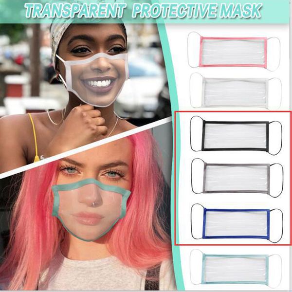 

transparent face mask washable reusable masks anti dust anti fog ear loop clear designer masks brand new