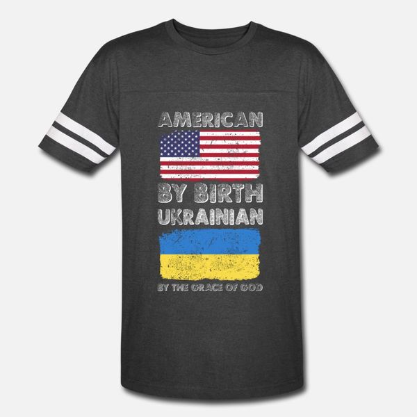 

американский по рождению украинской милости бога рубашка футболка мужчина конструктора с коротким рукавом плюс размере 3xl урожай солнечного, White;black