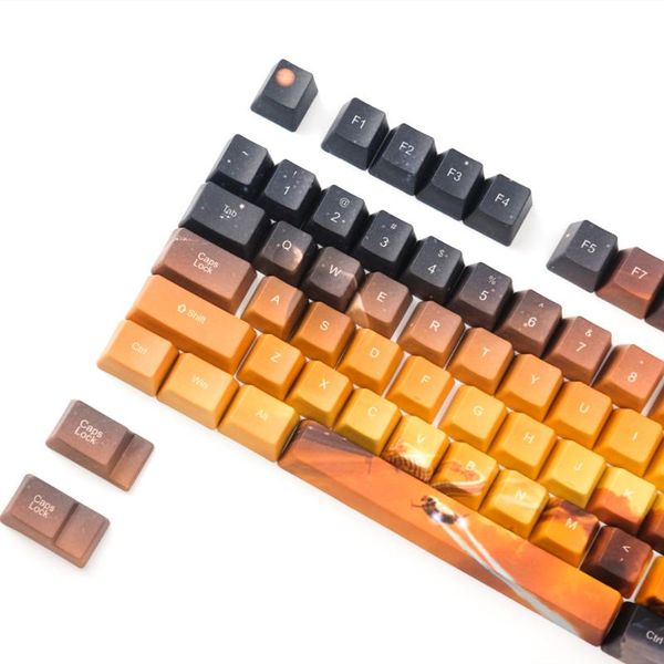 

saturn keycaps pbt 5 faces dye-sublimation keycap oem 110 keys pbt standard 6.25 spacebar 4 specific keys for mechanical keyboa