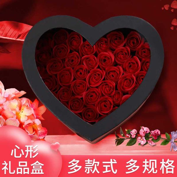 

gift wrap creative heart shaped box roses packaging boxes for gifts christmas flower wedding decoration