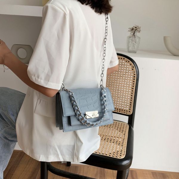 

stone pattern pu leather crossbody bags for women 2020 small totes with metal handle lady shoulder messenger bag handbags sac