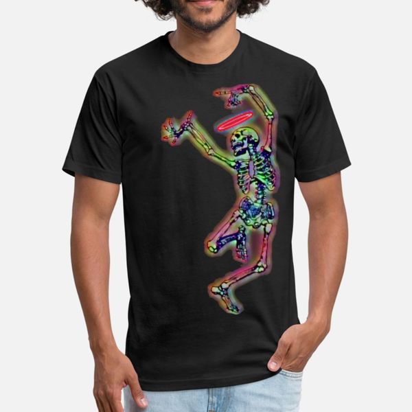 

dancing dead skeleton halo t shirt men knitted short sleeve plus size 3xl outfit loose new fashion summer style normal shirt
