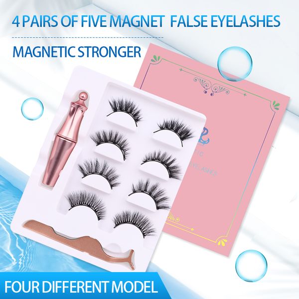 

false eyelashes the quality lashes magnetic with eyeliner 4 pairs of