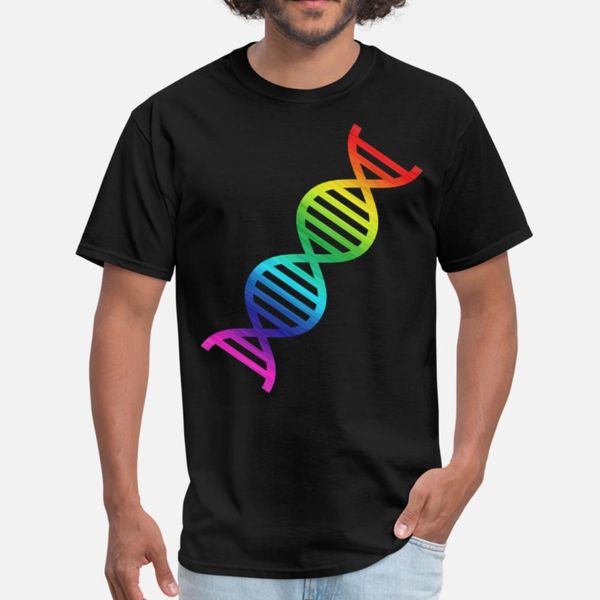 

гей-прайд рубашка днк радуга тенниски мужчин характер хлопок вокруг шеи юмора весна письмо сумасшедшей осени trend рубашки