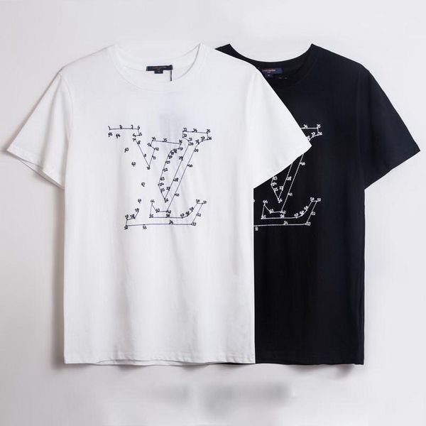 

2020s t-shirt mans women fashion clothing short sleeve hip hop tee punk print letter cherry summer skateboard casual tees high quality, White;black